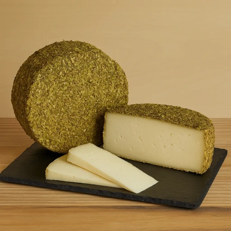 Queso de cabra con orégano, elaborado en Xaló Alicante